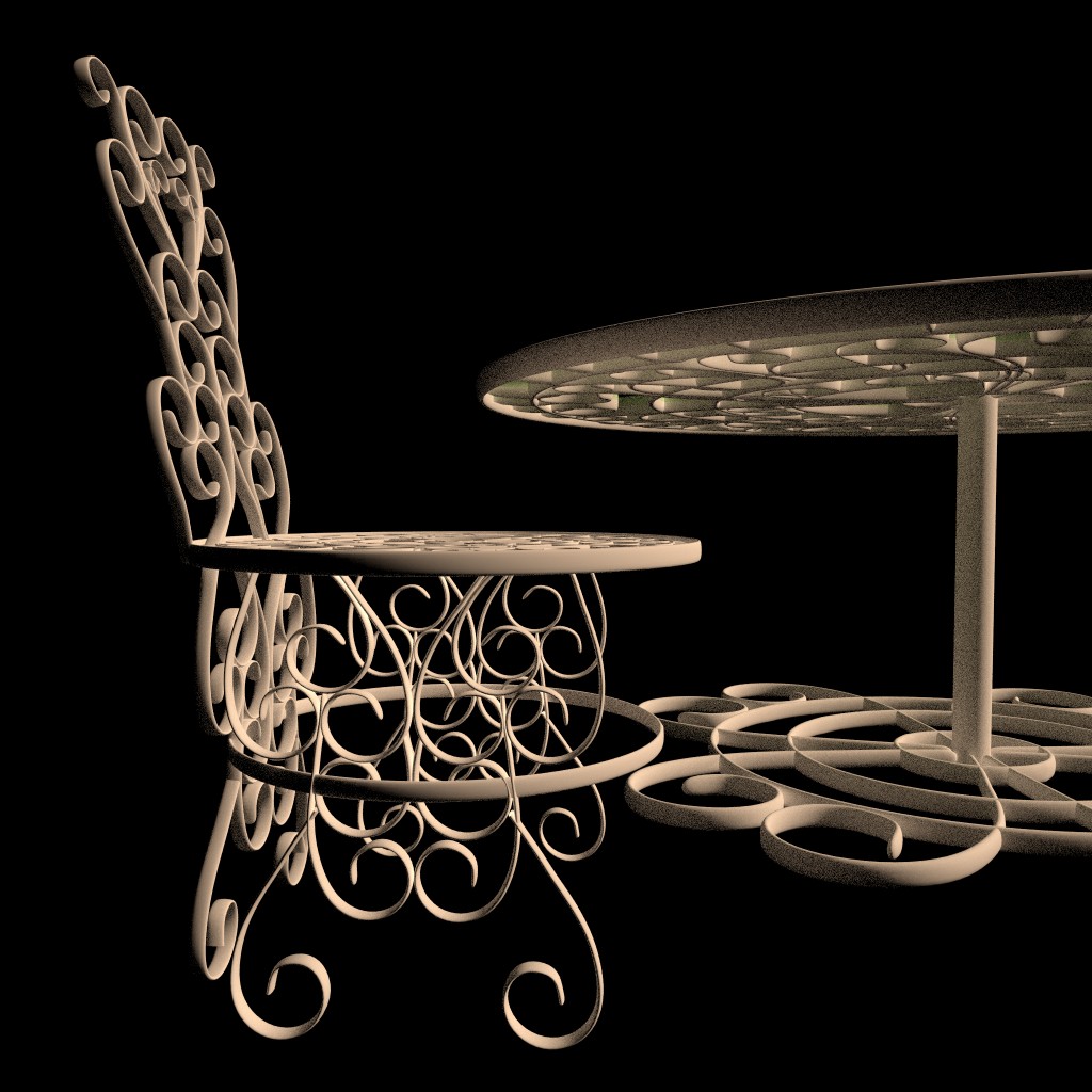 Flat iron table and chair Set preview image 3